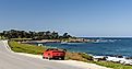 A captivating coastal landscape featuring the majestic ocean along the scenic 17-Mile Drive in California