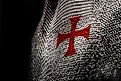 Chainmail featuring a cross of Saint George.