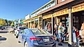 Julian, California. A long line of people waiting to buy the famous apple pie, Editorial credit: Manuela Durson / Shutterstock.com