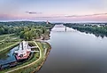 Dawn over the Missouri River at Brownville, Nebraska. Image credit marekuliasz via Shutterstock.