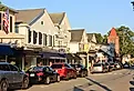 Main street with historic commercial buildings in Essex, Connecticut. Image credit danf0505 via Shutterstock