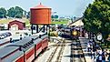 A train station in Strasburg, Pennsylvania. Image credit: Greg Kelton via Shutterstock.com.