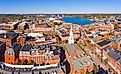 The beautiful townscape of Portsmouth, New Hampshire.