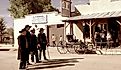 Actors reenact events at the OK Corral in Tombstone, Arizona