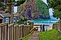 Beach at Cannon Beach, Oregon. 
