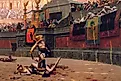 Cruelty was a source of entertainment in ancient Rome. Illustration by Jean-Léon Gérôme.