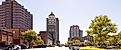 Buildings on Keeler Avenue in the town of Bartlesville, Oklahoma. Editorial credit: Roberto Galan / Shutterstock.com 