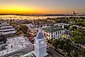 Overlooking downtown Fernandina Beach, Florida.