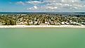 Aerial view of Holmes Beach on Anna Maria Island."Editorial credit: Noah Densmore / Shutterstock.com