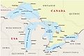 Map of the Great Lakes.