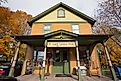 Front view of the historic St. James General Store in New York. Editorial credit: Little Vignettes Photo / Shutterstock.com