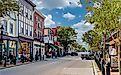 The vibrant downtown area of Bar Harbor, Maine. Image credit: Darryl Brooks / Shutterstock.com