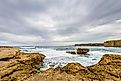 The rocky shores of the Bass Strait, Australia.