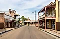 Heritage streetscape of Gulgong, a 19th-century gold rush town in the Mudgee wine region of NSW, Australia. 