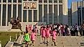 Mangyongdae Schoolchildren’s Palace, Pyongyang, North Korea. Editorial credit: tuzla/ Shutterstock.com