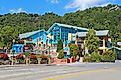 GATLINBURG, TENNESSEE - OCTOBER 6: The Aquarium of the Smokies in Gatlinburg, Tennessee, October 6, 2013. Gatlinburg is a major tourist destination and gateway to Great Smoky Mountains, via Stephen B. Goodwin / Shutterstock.com
