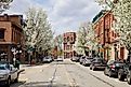 Beacon, New York: A road surrounded by buildings in Beacon