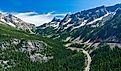 Beautiful afternoon view of North Cascades National Park complex from Washington Pass.
