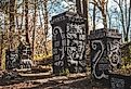  The haunting "Hell House Altar" is one of the few remnants of an abandoned college that has been a magnet for local legends. Editorial credit: Nicole Glass Photography / Shutterstock.com