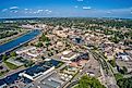 Aerial view of Mankato, Minnesota.