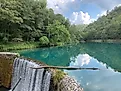 Beautiful Mirror Lake in Mountain View, Arkansas.