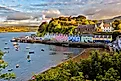 view on Portree before sunset, Isle of Skye, Scotland