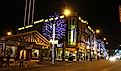  The town of Gatlinburg lights up at night, with a view towards the Space Needle.