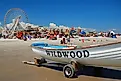 A beautiful day by the beach at Wildwood, New Jersey. Editorial credit: James Kirkikis / Shutterstock.com