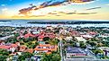 Aerial view of St. Augustine, Florida.
