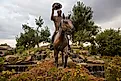 State Rep. James C. Hageman statue at the Wyoming State Fair grounds near Glenrock.