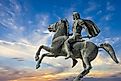 Statue of Alexander the Great in Thessaloniki City, Greece