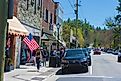 Blowing Rock, North Carolina,USA - April 27, 2019: Downtown Blowing Rock sites, a popular tourist destination in it relationship to the famous Blowing Rock and Blue Ridge Parkway.