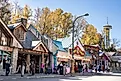 Street view of popular tourist city of Gatlinburg Tennessee. 