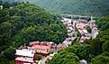 Aerial view of Jim Thorpe, Pennsylvania.