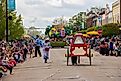 Tulip Time Festival Parade in Pella, Iowa. (Editorial credit: yosmoes815 / Shutterstock.com)