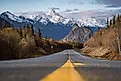 View of Lion's Head mountain from the Glenn Highway in Alaska during the Fall. (Credit: Pereze75 via Shutterstock)