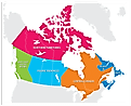 Map showing the 5 regions of Canada. Image credit: Rainer Lesniewski/shutterstock.com