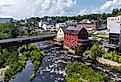 Overlooking the Ammonoosuc River flowing through Littleton, New Hampshire.