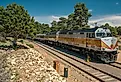 Grand Canyon Railway passenger train. Image credit Cavan-Images via Shutterstock