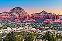 Aerial view of Sedona, Arizona.
