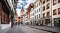 Pedestrian walkway in Aarau, Switzerland. Editorial credit: Andrii Shepeliev / Shutterstock.com