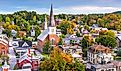 Aerial view of Montpelier, Vermont.