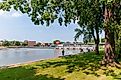 Dam on Fox River at Menasha, Wisconsin.