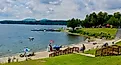 Summertime Scene at Schroon Lake Beach