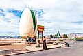World's largest statue of a pistachio, New Mexico. Image credit Kristi Blokhin via Shutterstock