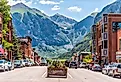 Street view in Telluride, Colorado.