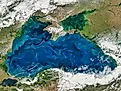 Black Sea. Elements of this image furnished by NASA.