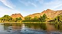 Landscape photograph of the Salt River in the Tonto National Forest in Arizona.