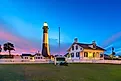 The Tybee Island Light Station and Museum in Tybee Island, Georgia.