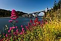 Isaac Lee Patterson Bridge in Gold Beach, Oregon.